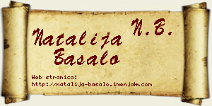 Natalija Basalo vizit kartica